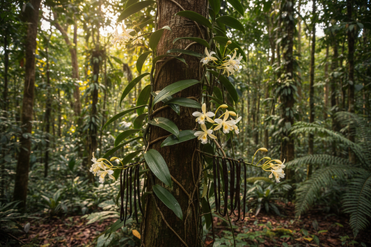 vanilla bean in its enviroment